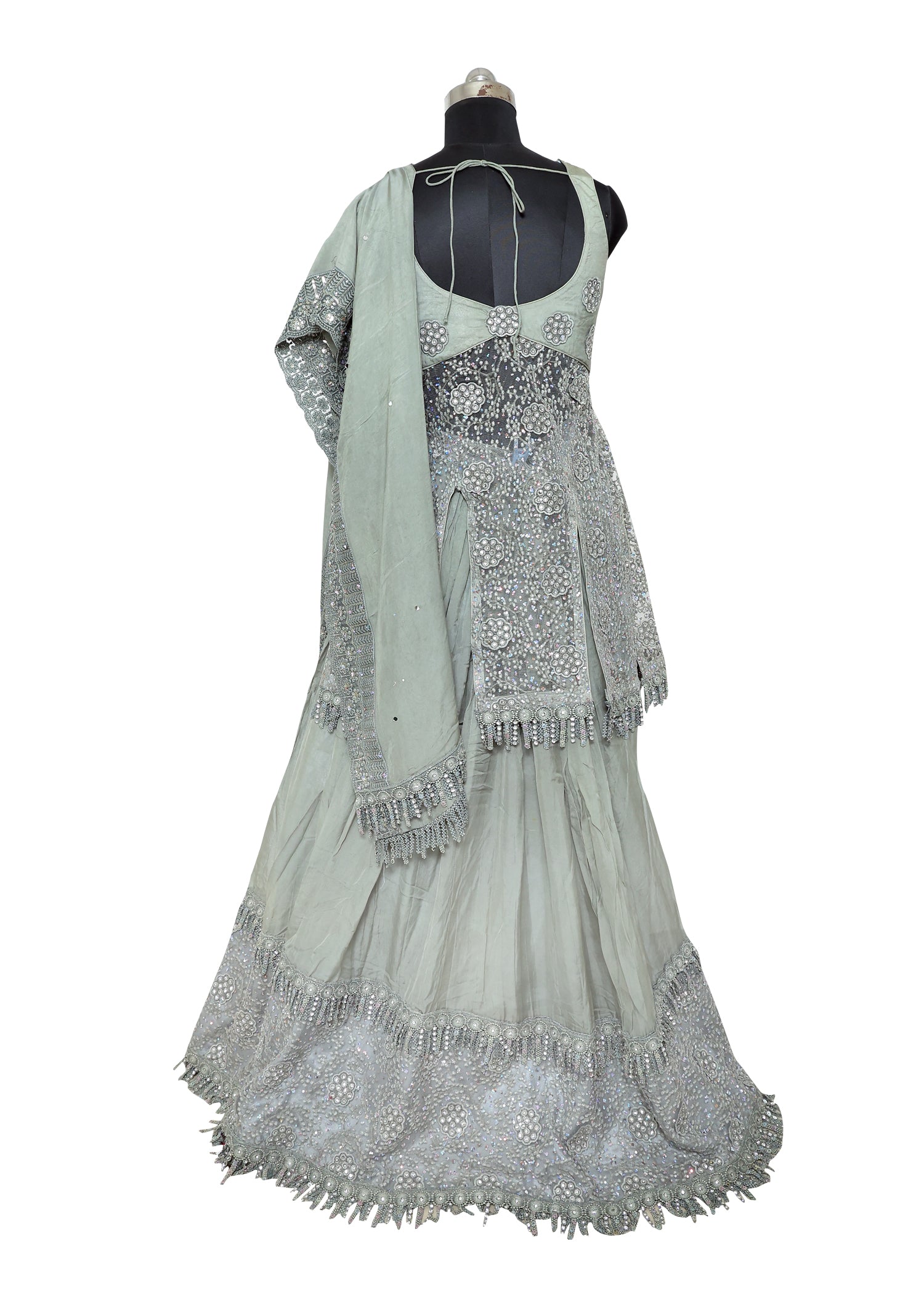 Mint Green Embroidered Anarkali Gown | Premium Designer Party Wear