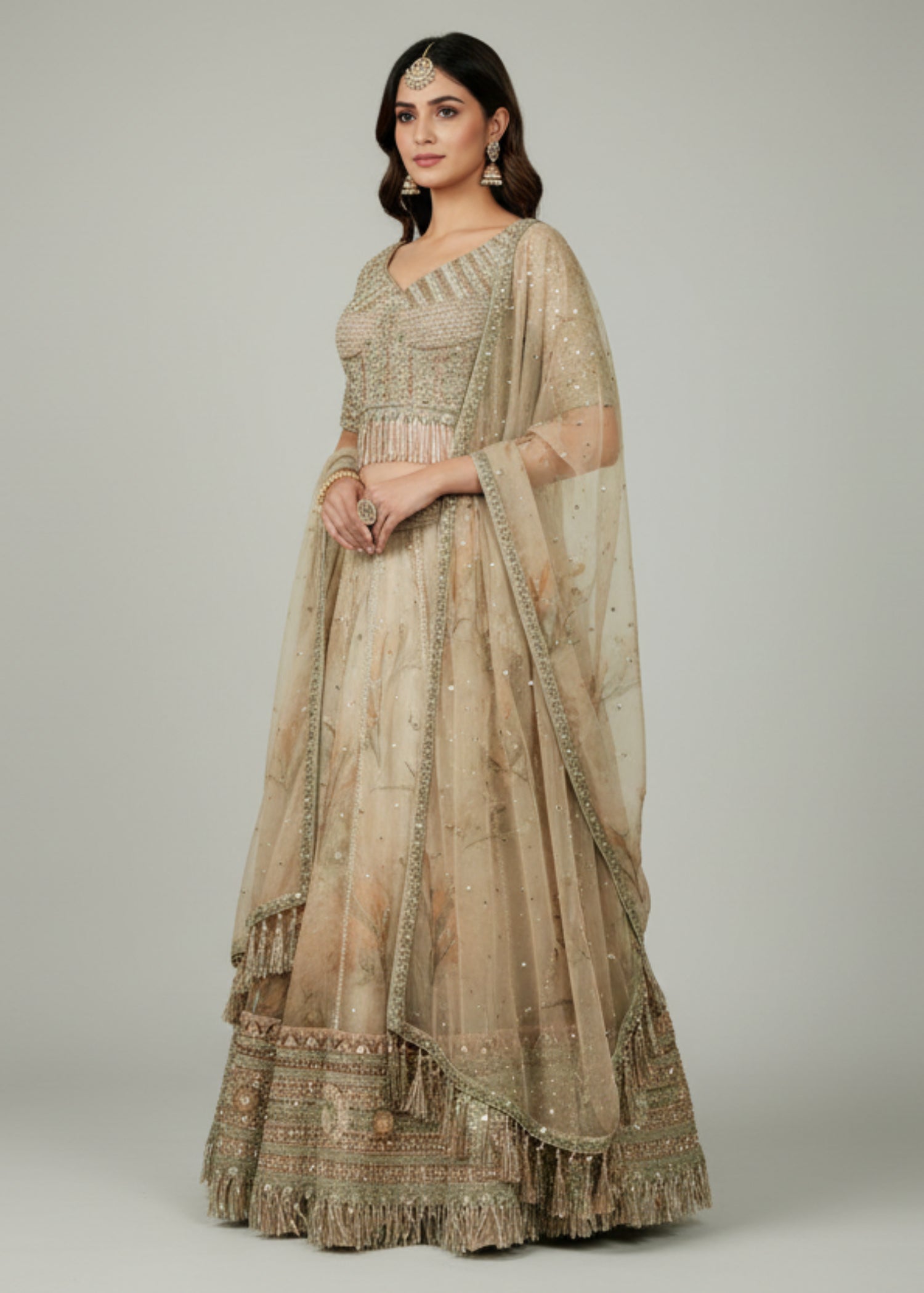 Elegant Pastel Embroidered Lehenga Set with Dupatta | Premium Designer Ethnic Wear