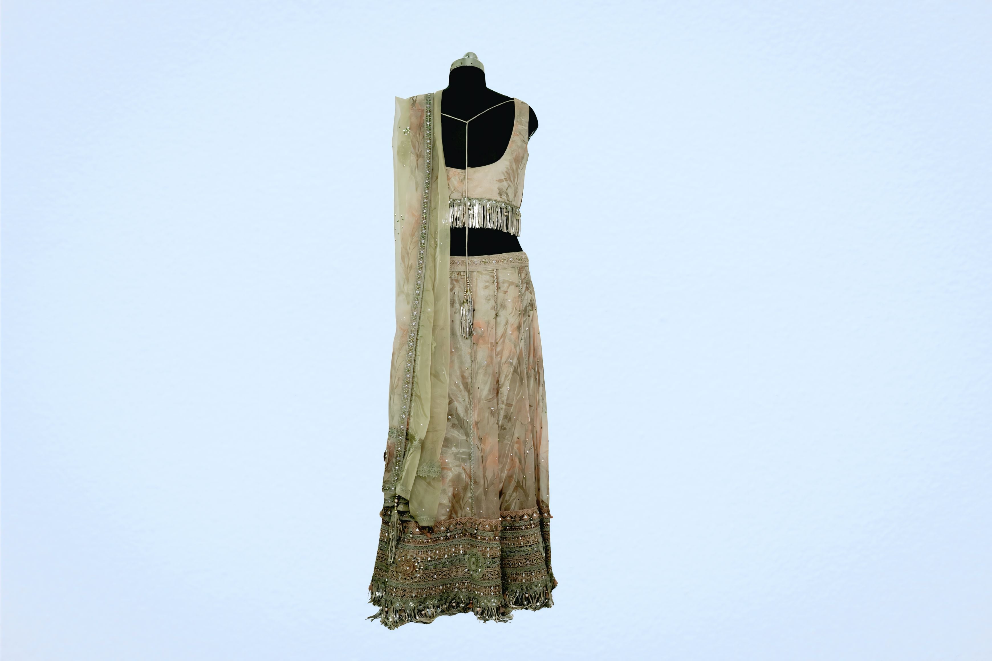 Elegant Pastel Embroidered Lehenga Set with Dupatta | Premium Designer Ethnic Wear